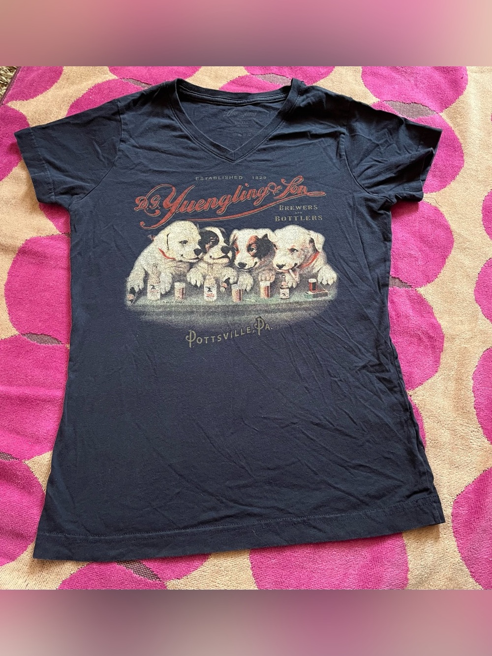Yuengling Vintage Dog Collection Vneck Beer T-Shirt